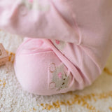 Pink knit one - piece with patterns - Princess and the Pea Boutique