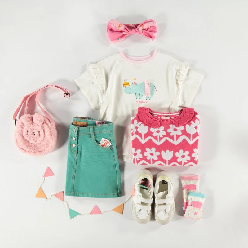 Pink rabbit shoulder bag, child - Princess and the Pea Boutique