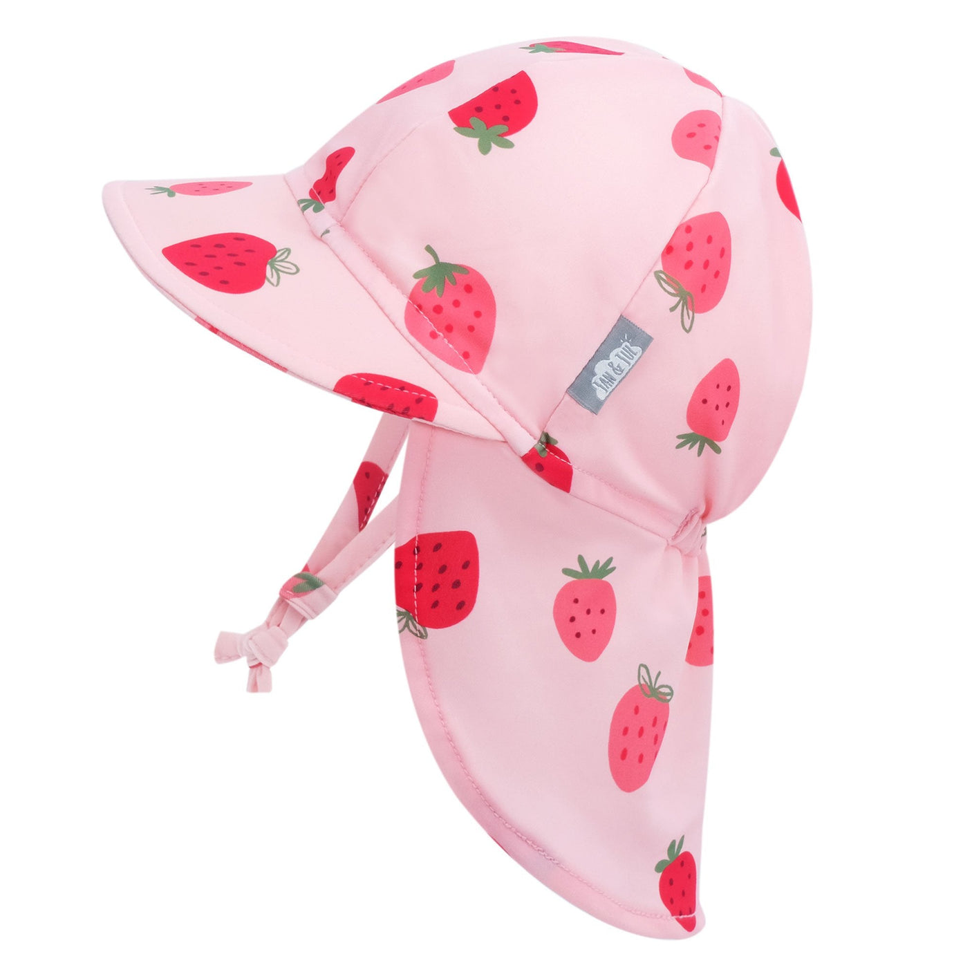 Pink Strawberry Sun Soft UV Baby Caps - Princess and the Pea Boutique