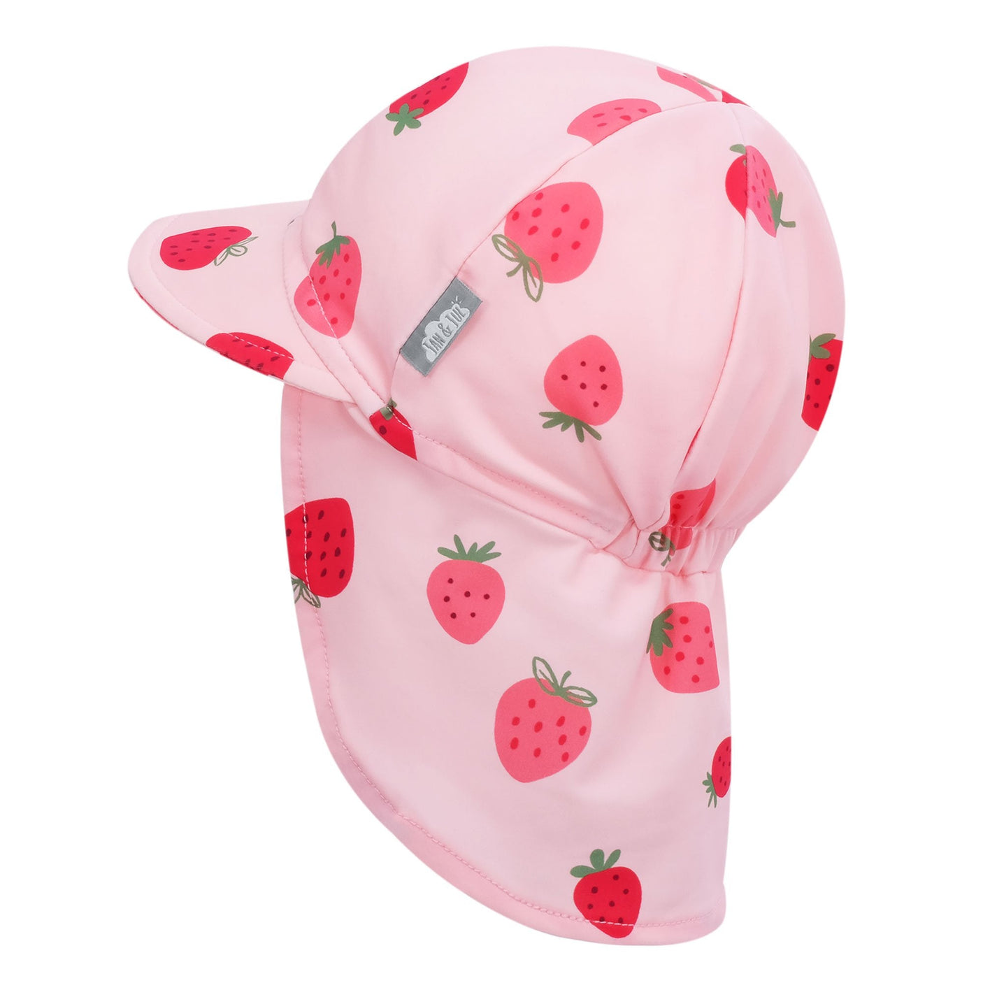 Pink Strawberry Sun Soft UV Baby Caps - Princess and the Pea Boutique