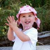 Pink Strawberry Sun Soft UV Baby Caps - Princess and the Pea Boutique