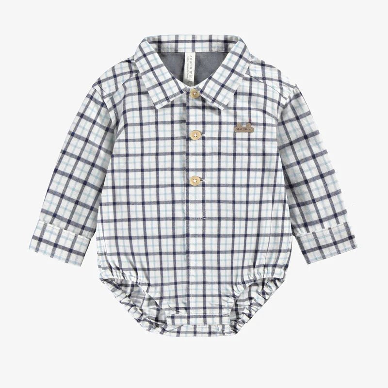 Plaid shirt bodysuit - Princess and the Pea Boutique