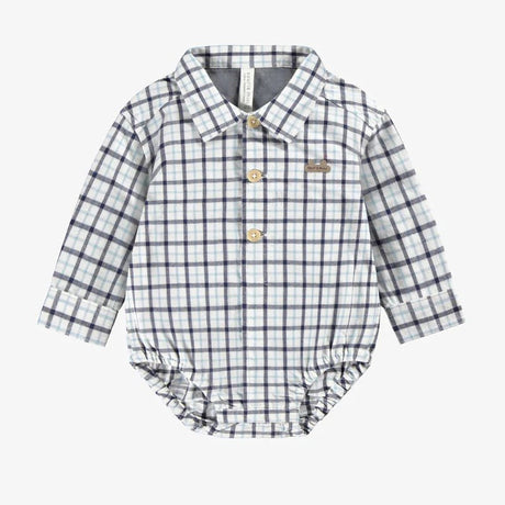 Plaid shirt bodysuit - Princess and the Pea Boutique
