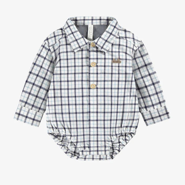 Plaid shirt bodysuit - Princess and the Pea Boutique