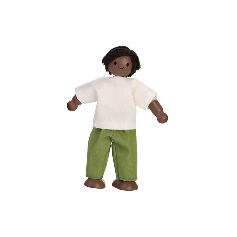 PlanToys Dad Dollhouse Figure - Dark Skin Tone - Princess and the Pea Boutique