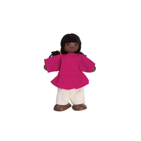 PlanToys Girl Dollhouse Figure - Dark Skin Tone - Princess and the Pea Boutique