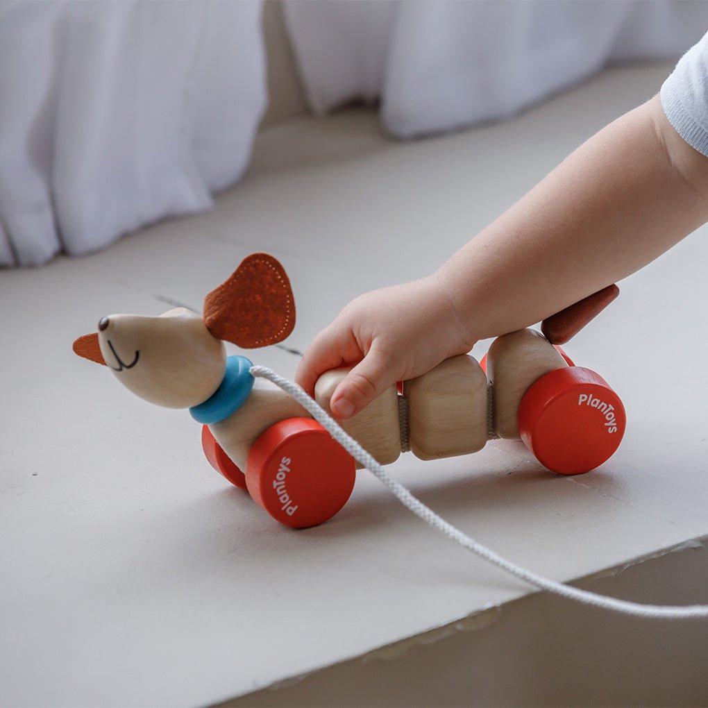 PlanToys Pull - Along Happy Puppy - Princess and the Pea Boutique