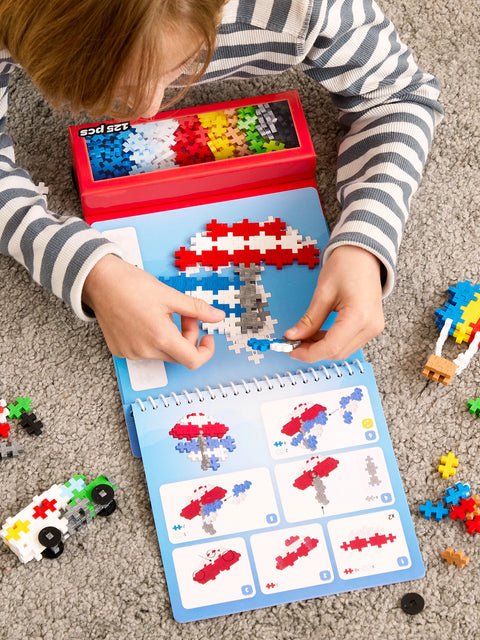 Plus - Plus Puzzle by number - Activity Pad – Transportation 125pcs - Princess and the Pea Boutique