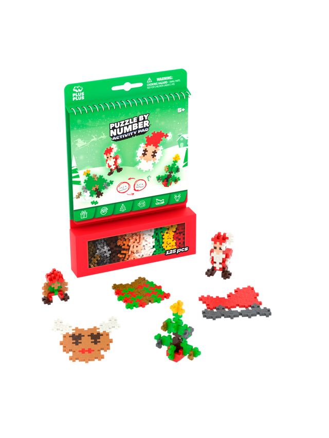 Plus-Plus Puzzle by Number – Christmas 125pcs - Princess and the Pea Boutique
