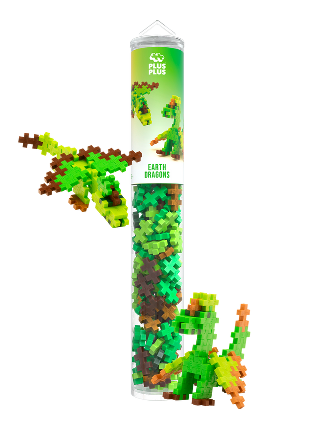 Plus-Plus Tube - Earth Dragons - 100 pcs - Princess and the Pea Boutique