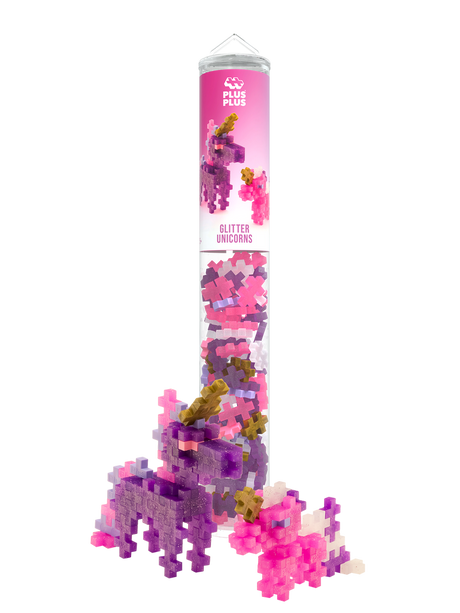 Plus-Plus Tube - Glitter Unicorns - 100 pcs - Princess and the Pea Boutique