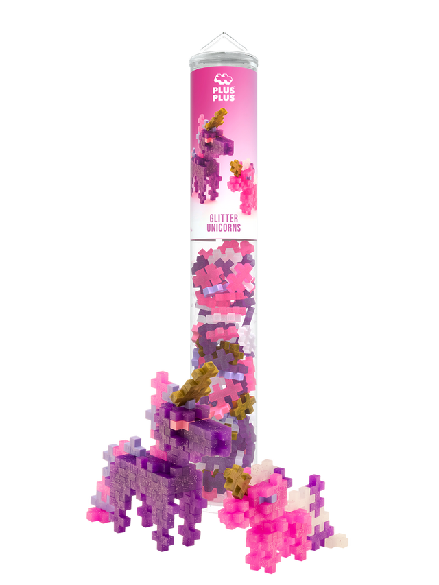 Plus-Plus Tube - Glitter Unicorns - 100 pcs - Princess and the Pea Boutique