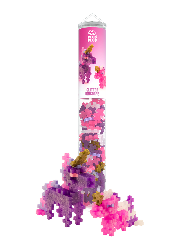 Plus-Plus Tube - Glitter Unicorns - 100 pcs - Princess and the Pea Boutique