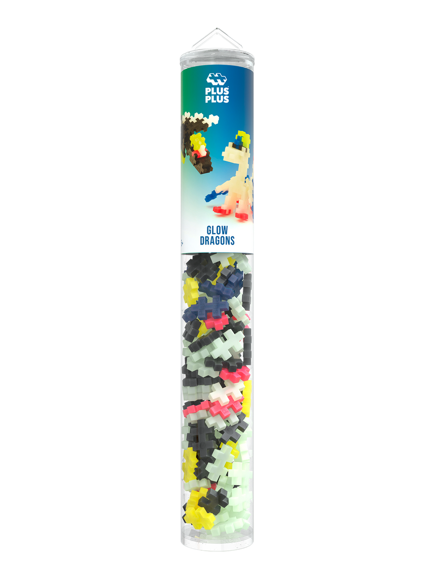Plus-Plus Tube - Glow Dragons - 100 pcs - Princess and the Pea Boutique