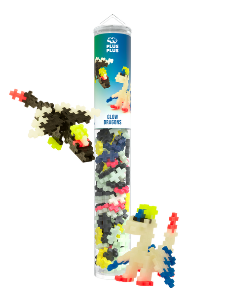Plus-Plus Tube - Glow Dragons - 100 pcs - Princess and the Pea Boutique