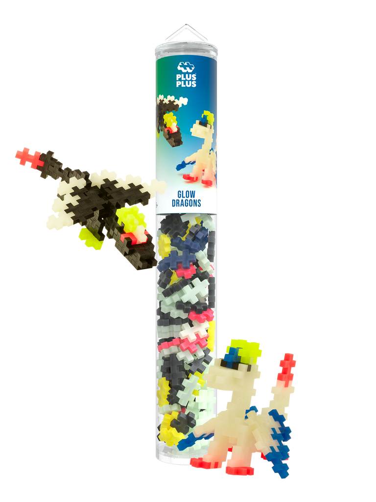 Plus-Plus Tube - Glow Dragons - 100 pcs - Princess and the Pea Boutique