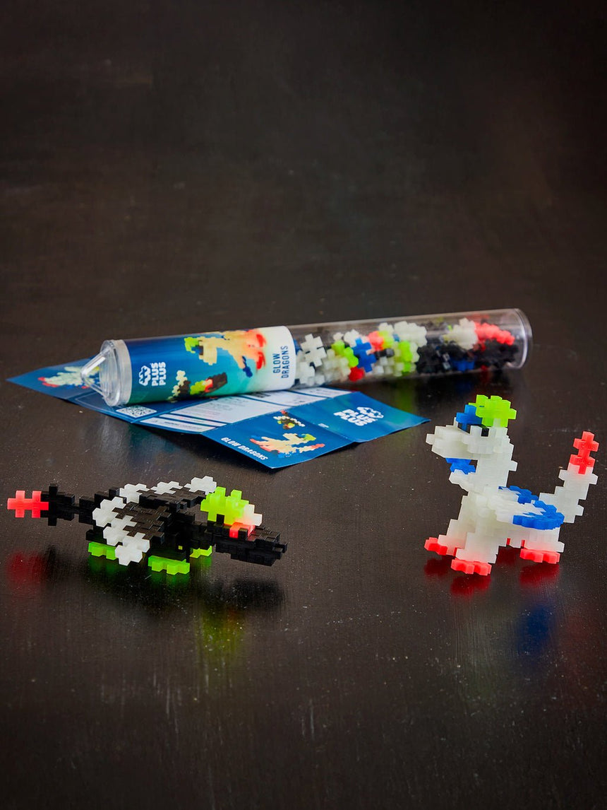 Plus-Plus Tube - Glow Dragons - 100 pcs - Princess and the Pea Boutique