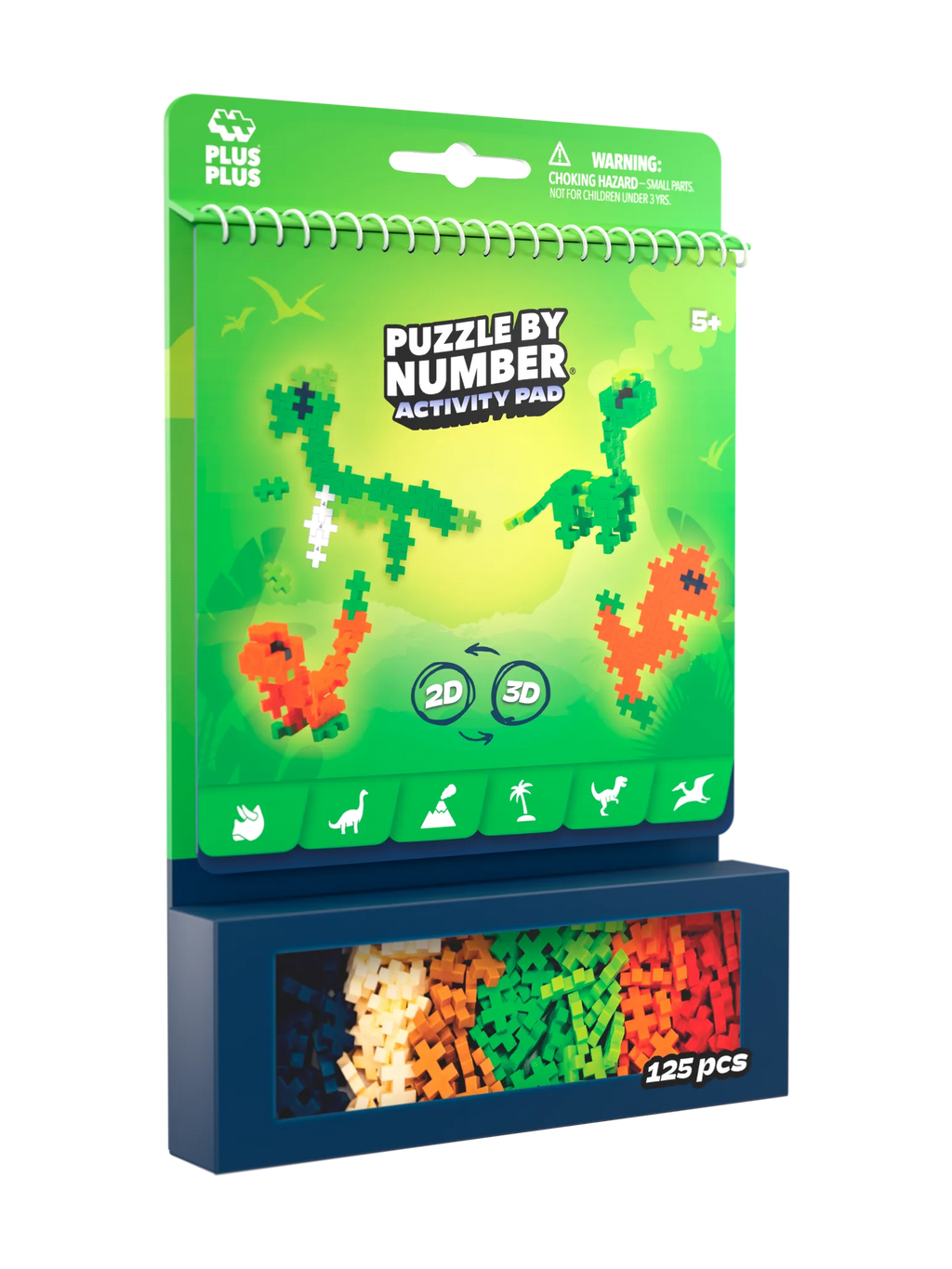 PlusPlus Puzzle By Number Activity Pad - Dinosaurs - Princess and the Pea Boutique