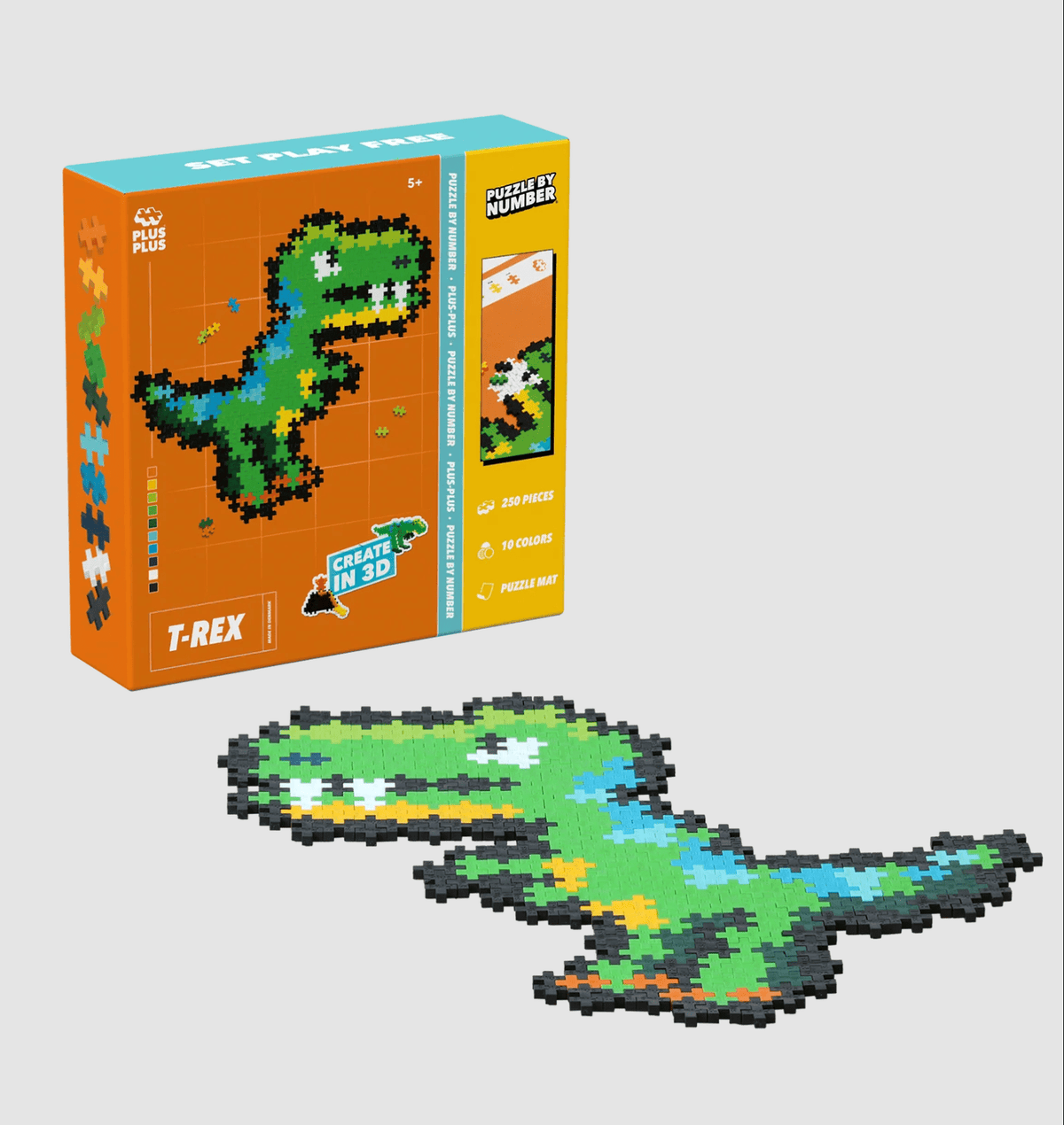 PlusPlus Puzzle By Number - T - Rex - 250pcs - Princess and the Pea Boutique