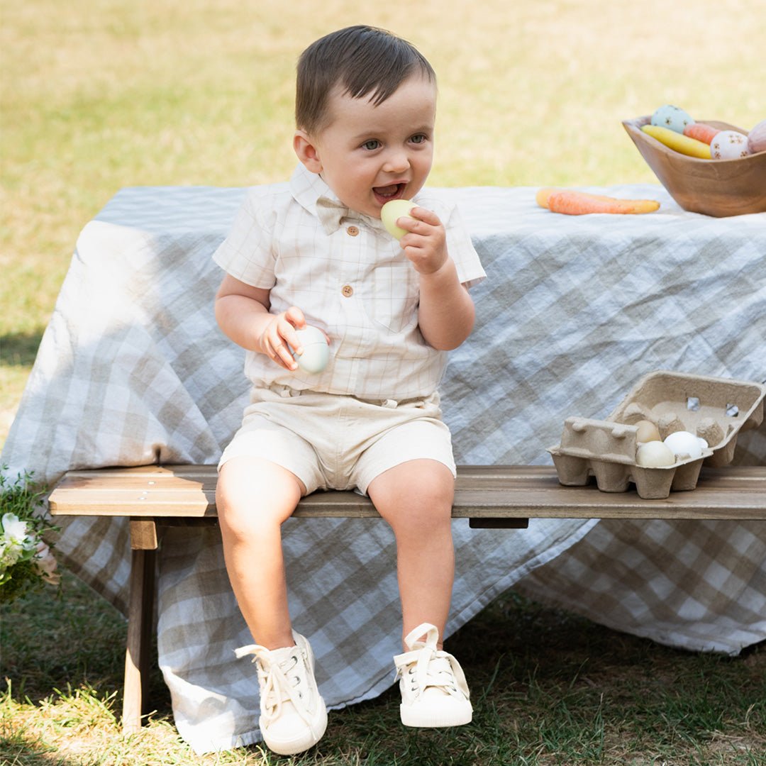 Poplin Shirt & Chambray Short Set - Princess and the Pea Boutique