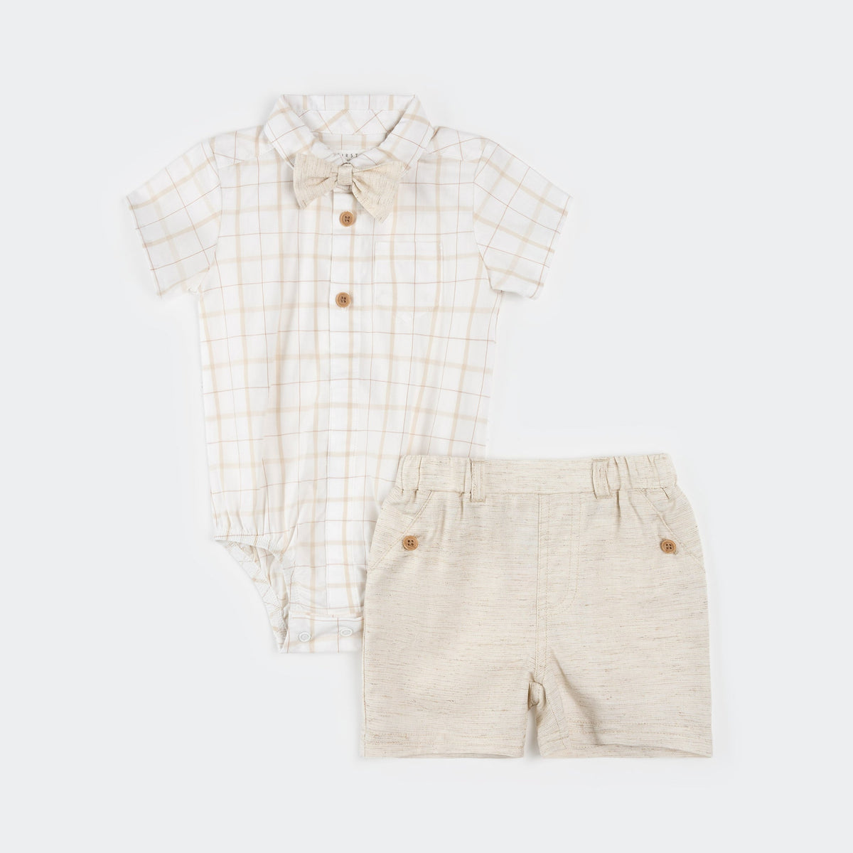 Poplin Shirt & Chambray Short Set - Princess and the Pea Boutique