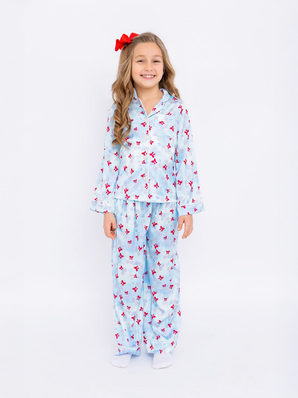 Preppy Goose Disco Cherries Long Sleeve Pajama Pant Set - Princess and the Pea Boutique