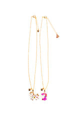 Great Pretenders - Bejewelled Unicorns Tear and Share Necklace