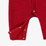Red knit one - piece with jacquard patterns - Princess and the Pea Boutique