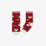 Red socks with festive patterns, baby - Princess and the Pea Boutique