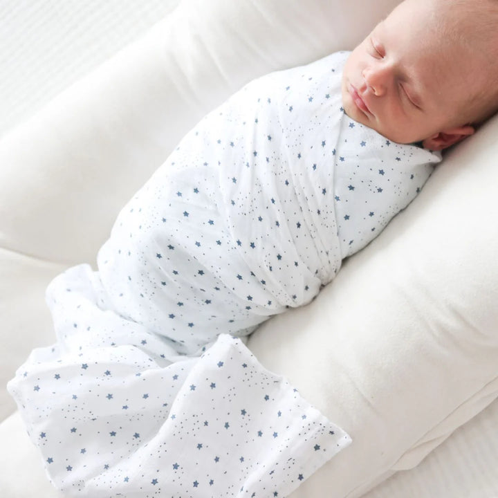 Lulujo Puppy Dog &amp; Stars - Lot de 2 langes en coton