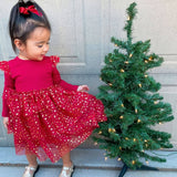 Scarlett Shimmer Christmas Long Sleeve Tutu Dress - Princess and the Pea Boutique