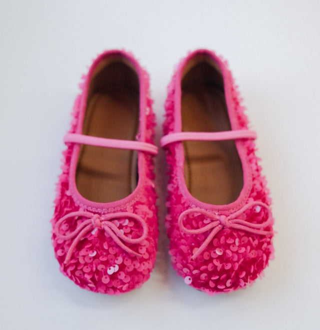 Sequin Ballet Flats - Pink - Princess and the Pea Boutique