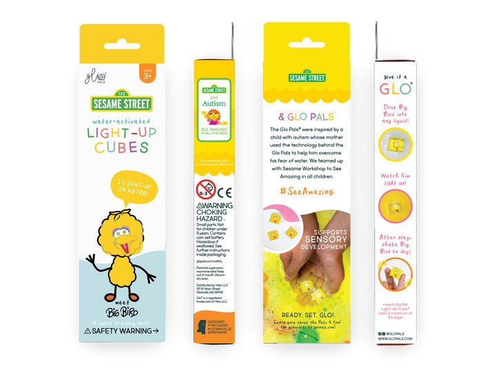 Sesame Street Light - Up Cubes - Big Bird - Princess and the Pea Boutique