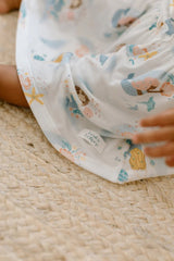Short Sleeve Bodysuit Dress - Mermaids - Princess and the Pea Boutique