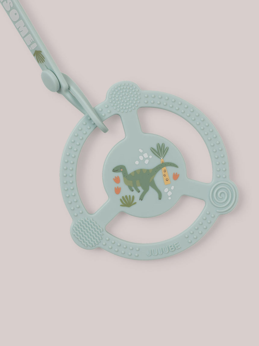 Silicone Teether Ring & Detachable Clip - Roarsome - Princess and the Pea Boutique