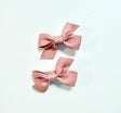 Silk Sparkle Bow Duo - Champagne Pink - Princess and the Pea Boutique