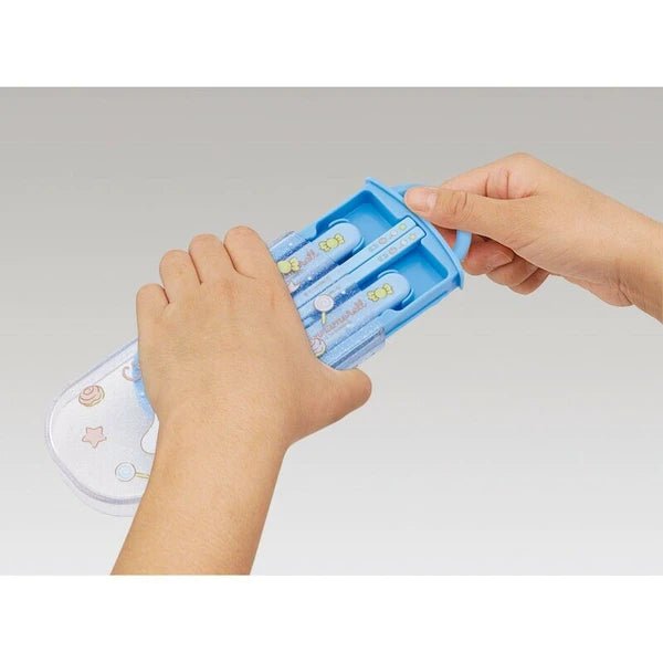 Skater Antibacterial Dishwasher - Safe Sliding Cutlery Set - Cinnamoroll - Princess and the Pea Boutique