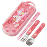 Skater Antibacterial Dishwasher-Safe Sliding Cutlery Set - Hello Kitty - Princess and the Pea Boutique