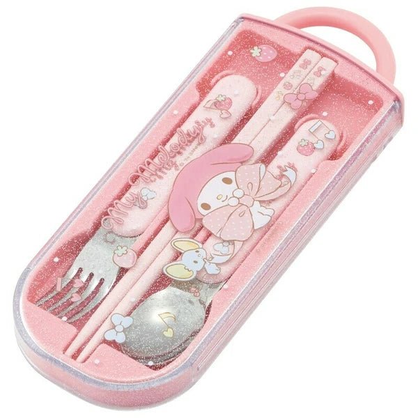Skater Antibacterial Dishwasher - Safe Sliding Cutlery Set - My Melody - Princess and the Pea Boutique