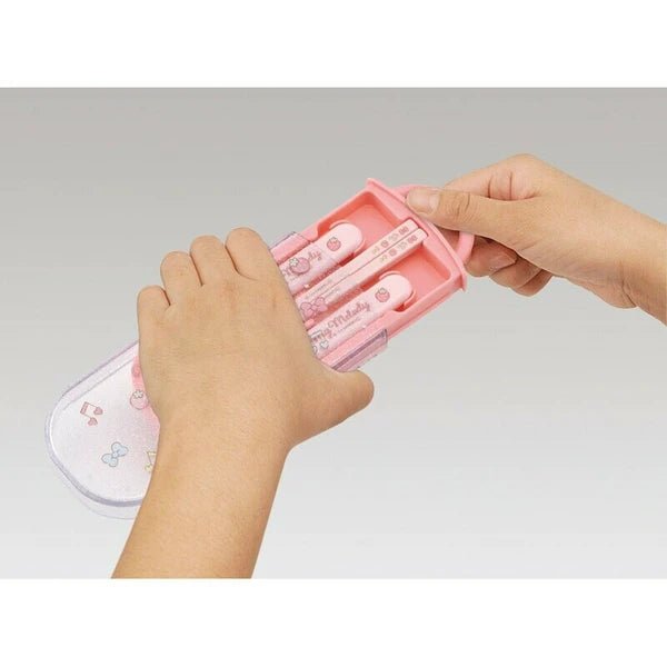 Skater Antibacterial Dishwasher - Safe Sliding Cutlery Set - My Melody - Princess and the Pea Boutique