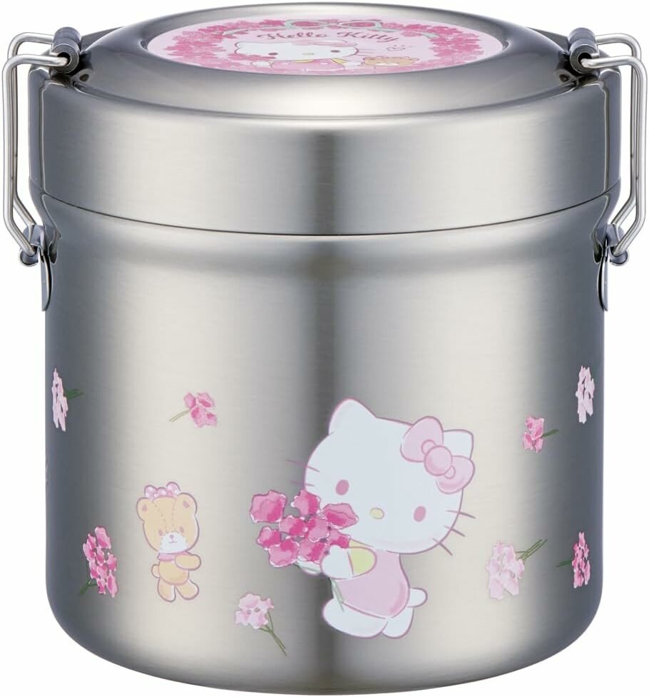 Skater Antibacterial Vacuum Stainless Lunch Box Hello Kitty - Princess and the Pea Boutique