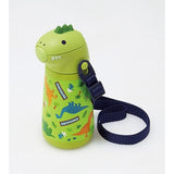 Skater Die-Cut Dinosaur Straw Water Bottle Stainless Steel 370ml - Princess and the Pea Boutique