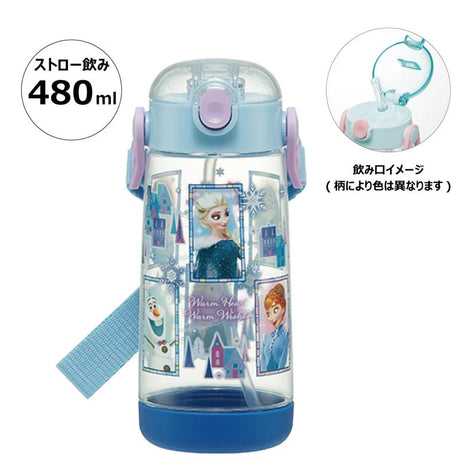 Skater One - push Straw Watter Bottle - Frozen - Princess and the Pea Boutique