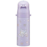 Skater Stainless Steel Water Bottle with Compact Lock KUROMI 470ml - Princess and the Pea Boutique