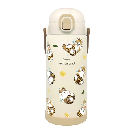Skater Water Bottle Mofusand One Push 1000ml - Princess and the Pea Boutique
