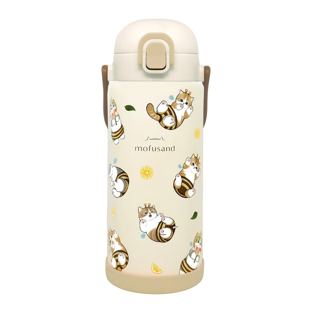 Skater Water Bottle Mofusand One Push 1000ml - Princess and the Pea Boutique