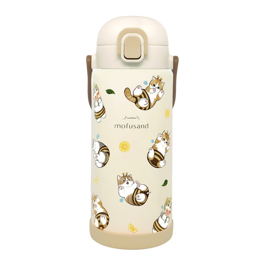 Skater Water Bottle Mofusand One Push 1000ml - Princess and the Pea Boutique
