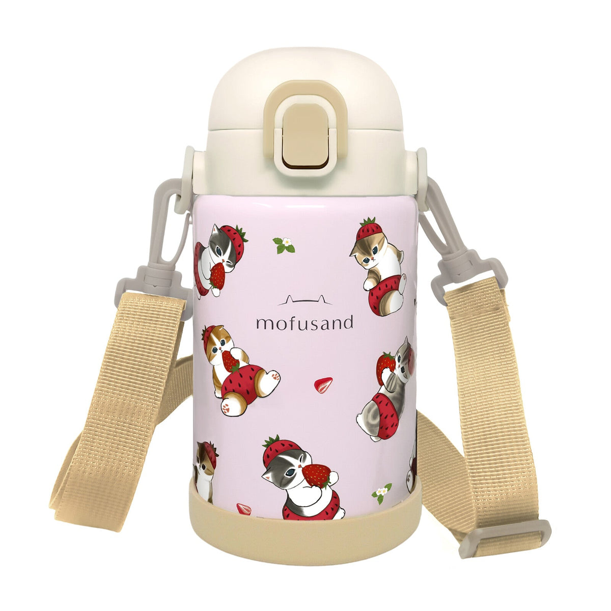 Skater Water Bottle Mofusand One Push 700ml - Princess and the Pea Boutique