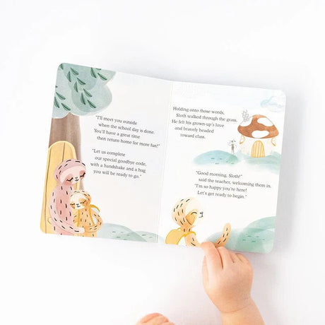 Slumberkins -Sloth's First Day of School Board Book - Princess and the Pea Boutique