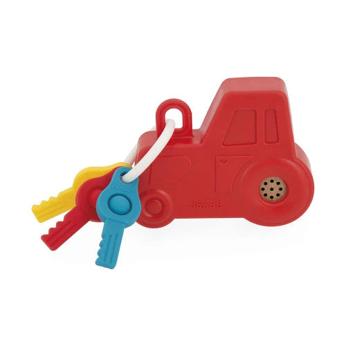 Janod Sound and Light Tractor Keychain (wood)